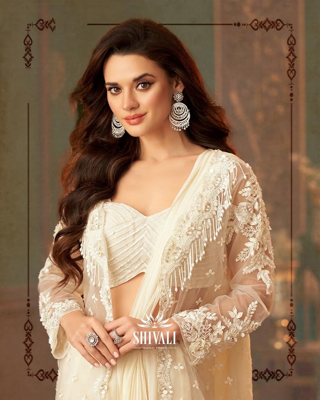 Ivory Lehenga Set with Handcrafted Jacket & Dupatta