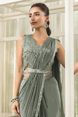 Sage Serenity-Pre Draped Saree