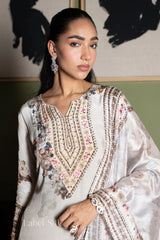 Ivory Garden Print Sharara Set - Label S4U