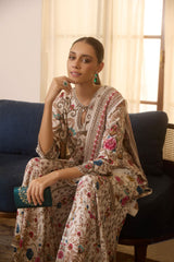 Ivory Multicolor Sharara Set | Label S4U
