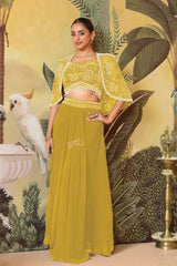Mustard Gold Drape Ensemble | Label S4U