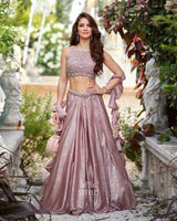 Dusty Rose Luxe Lehenga Ensemble