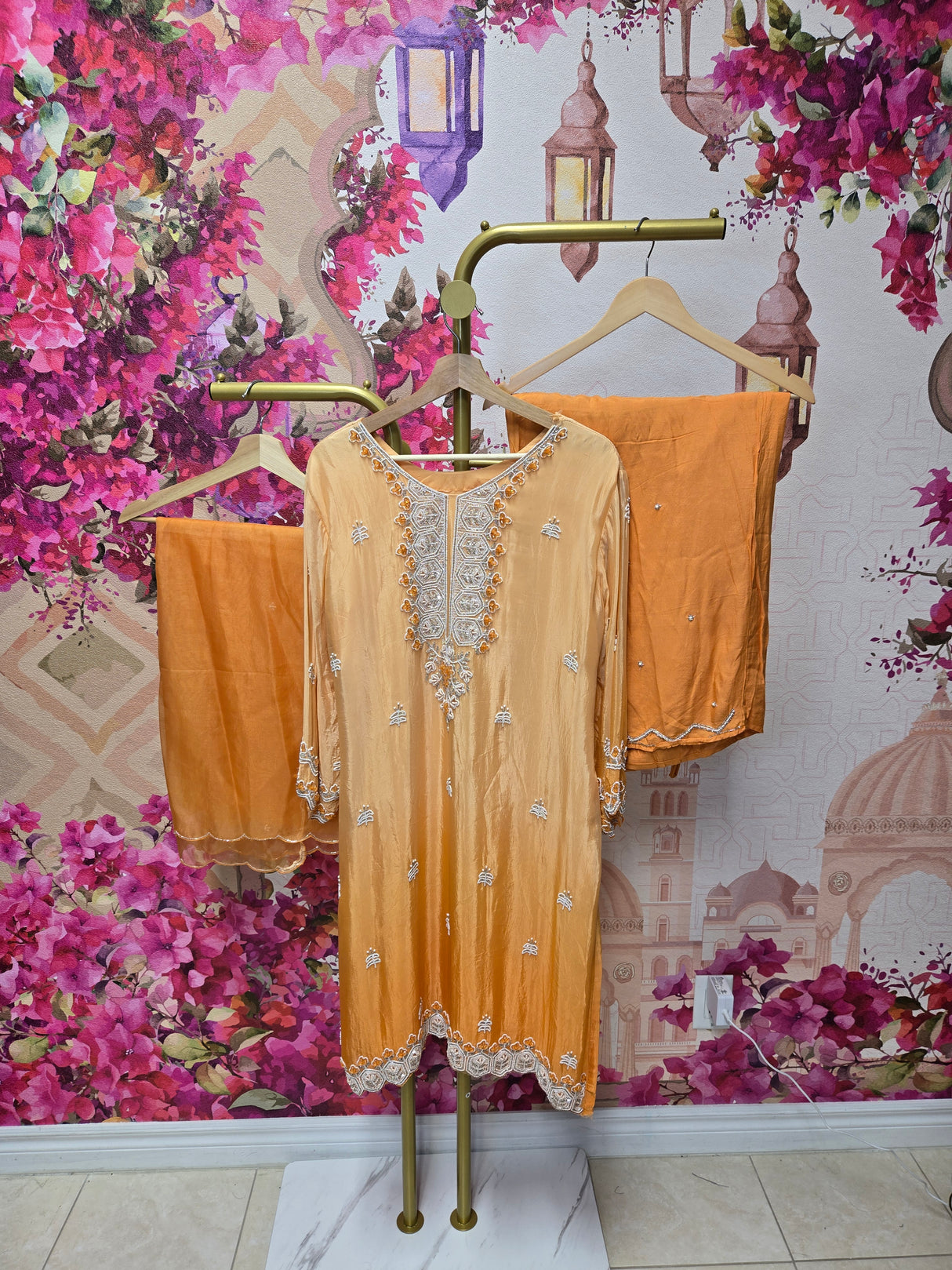 Peach Handcrafted Suit