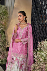 Blossom Pink Floral Sharara Set - Label S4U