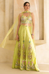 Lime Mirage Embellished Lehenga Set