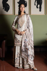 Ivory Garden Print Sharara Set - Label S4U
