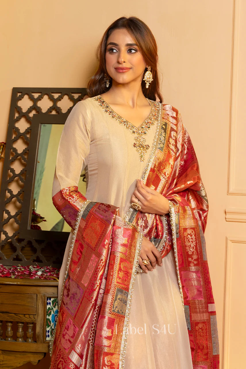 Golden Heritage Anarkali Set | Label S4U