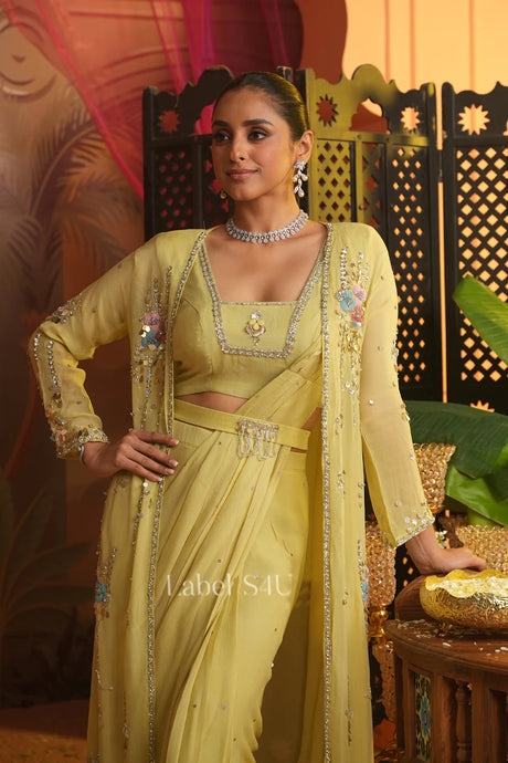 Buttercream Embellished Drape Set - Label S4U