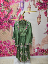 Olive Green Embellished Co-Ord Set