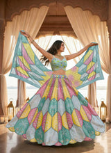 Pastel Lotus Festive Lehenga Couture Ensemble