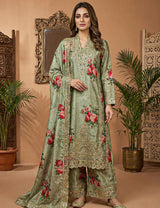 Sage Rose Zari Palazzo Couture Ensemble