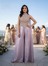 Lavender Pearl Palazzo Couture Set
