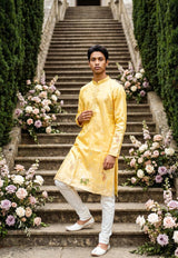Royal Yellow Heritage Kurta Set