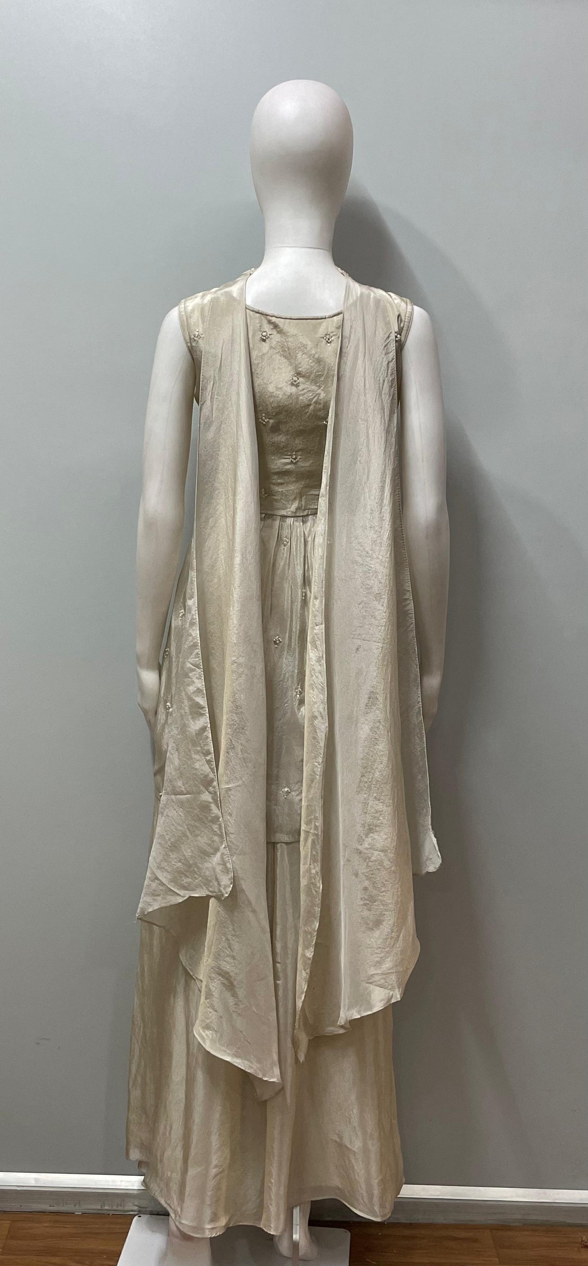 Champagne Zari Embroidered Palazzo Set