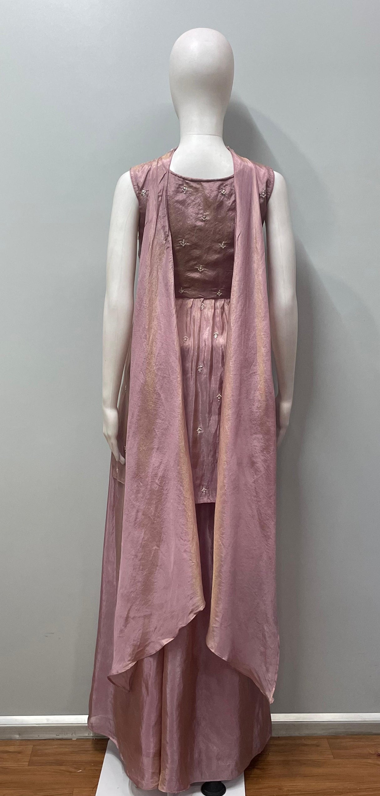 Dusty Rose Zari Palazzo Set