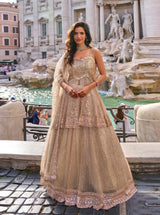 Champagne Blush Crystal Embroidered Lehenga Set