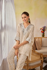 Chikankari Sparkle Fiesta Co-ord Set