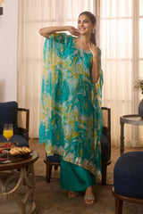 Aqua Marble Luxe Kaftan Set |Label S4U