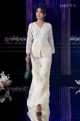 Ivory Sheer Embroidered Set – Ethereal Grace in Ivory Glow