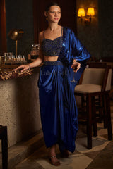 Royal Blue Drape Saree