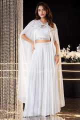 Ivory Celeste Cape Set