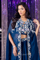 Midnight Blossom Cape Set