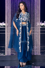 Midnight Blossom Cape Set