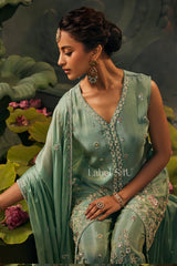 Mint Blossom Embroidered Ensemble - MishUUU