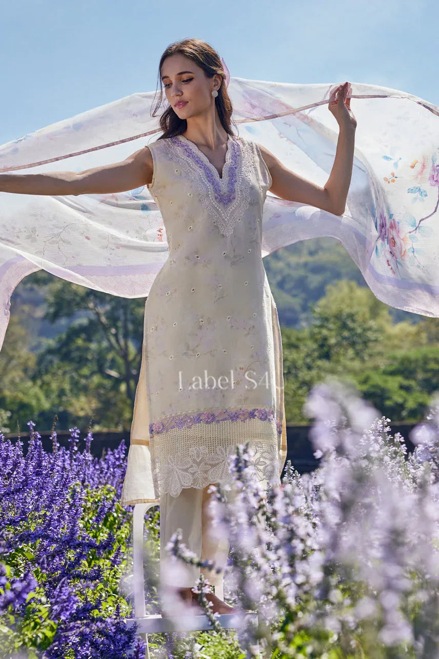 Lavender Blossom Embroidered Ensemble - MishUUU