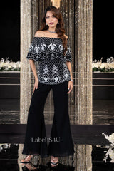 Black & White Beaded Couture Set - MishUUU