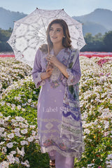 Lavender Floral Zari Kurta Ensemble - MishUUU