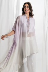 Ivory Draped Kaftan