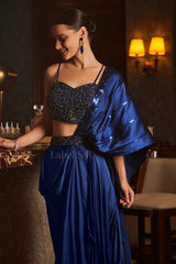 Royal Blue Drape Saree