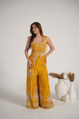 Mustard Yellow Embellished Outfit |Label S4U