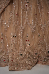 Champagne Gold Jewel Embroidered Lehenga Couture Ensemble
