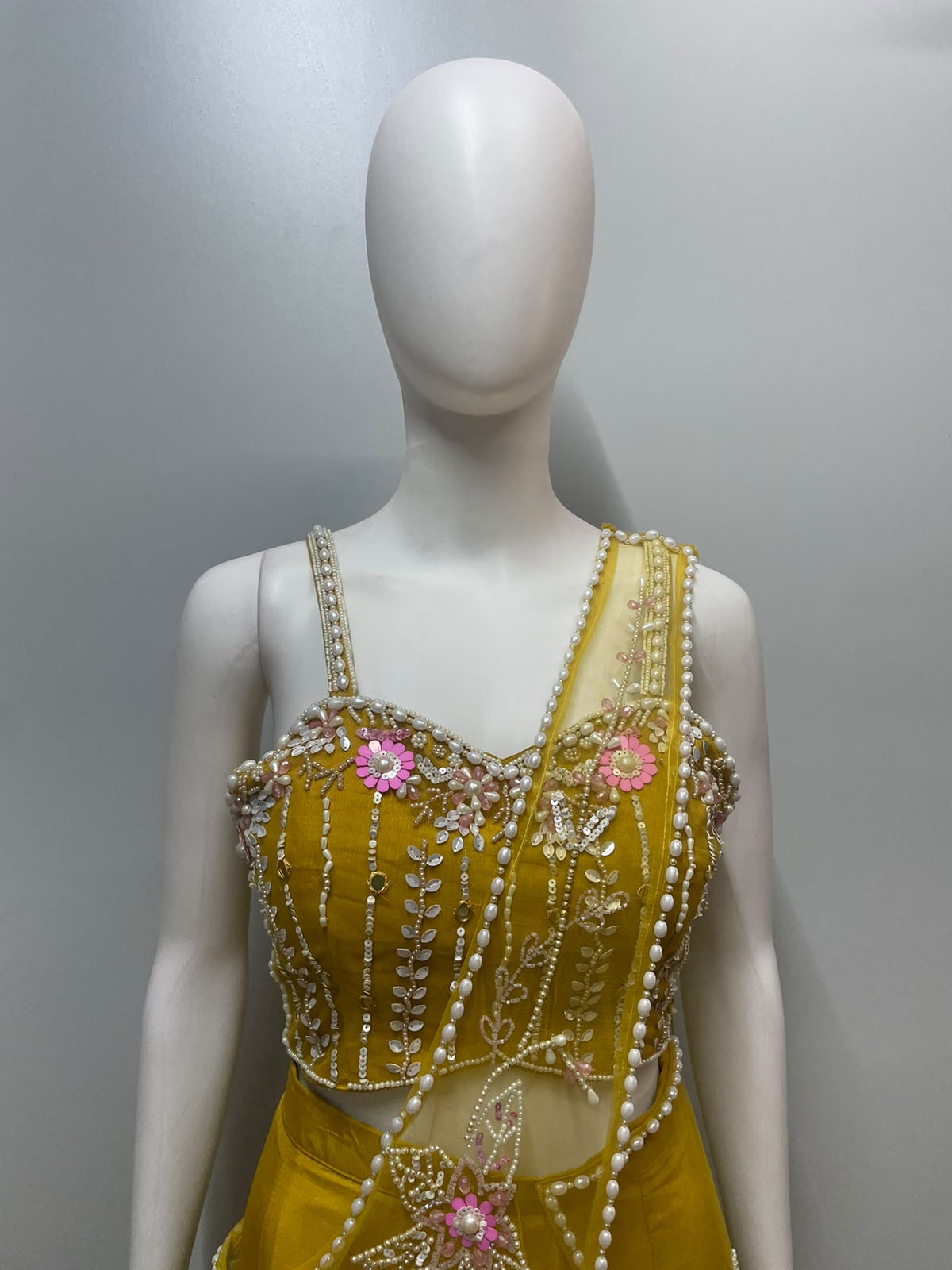 Mustard Yellow Embellished Outfit |Label S4U