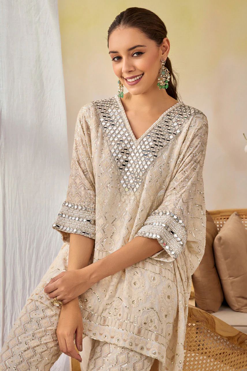 Chikankari Sparkle Fiesta Co-ord Set