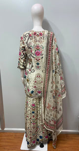 Ivory Multicolor Sharara Set - view 14