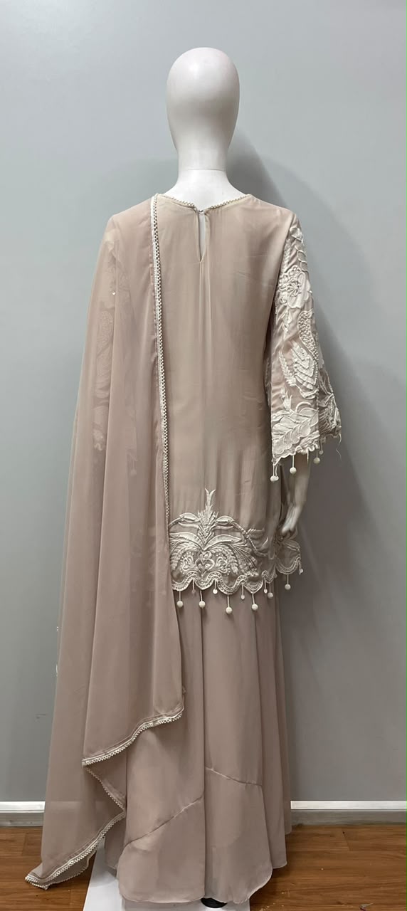 Ivory Bloom Embroidered Luxe Sharara Set