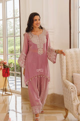 Dusty Rose Silver Salwar Set
