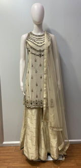 Champagne Ivory Jewel Palazzo Set