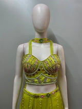Lime Mirage Embellished Lehenga Set