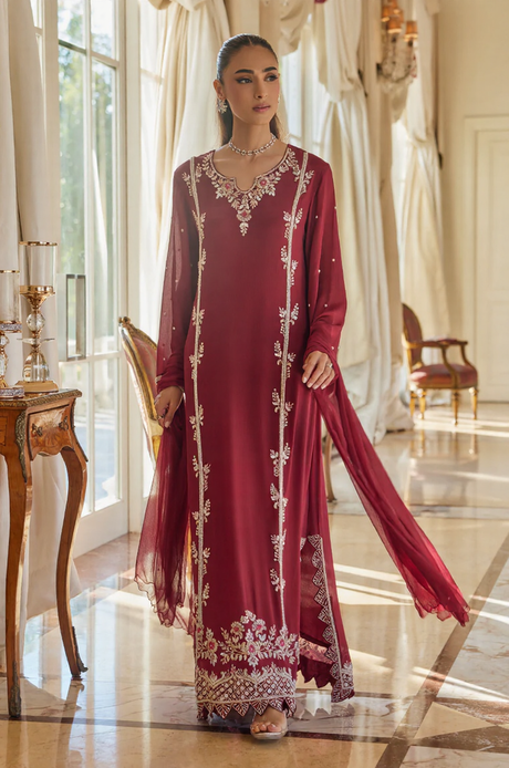 Crimson Noor Embroidered Kurta Set