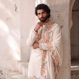 Ivory Multicolor Floral Men's Kurta Set