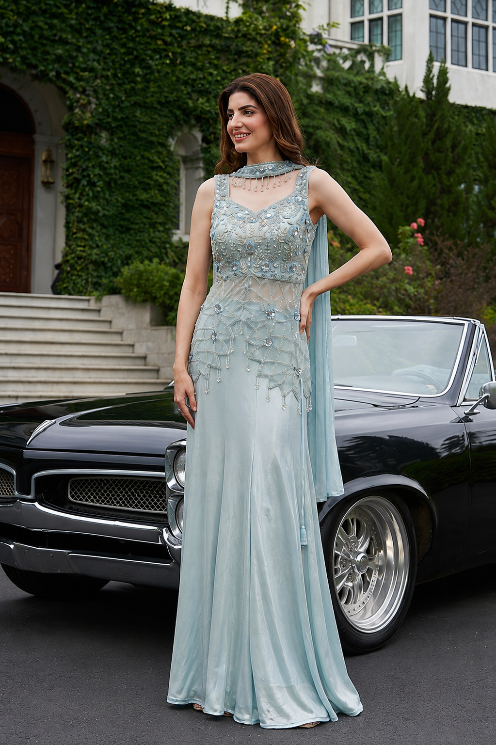 Powder Blue Celestial Crystal Gown Set – MishUUU