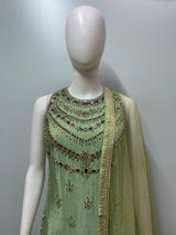 Pistachio Green Jewel Palazzo Set