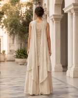 Champagne Zari Embroidered Palazzo Set