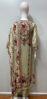 Ivory Rose Botanical Printed Kurta Ensemble