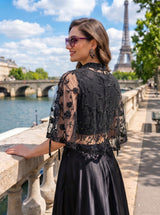 Midnight Black Embroidered Lehenga Set