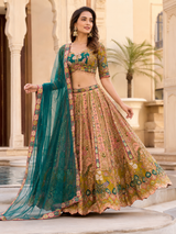 Emerald Blush Heritage Lehenga